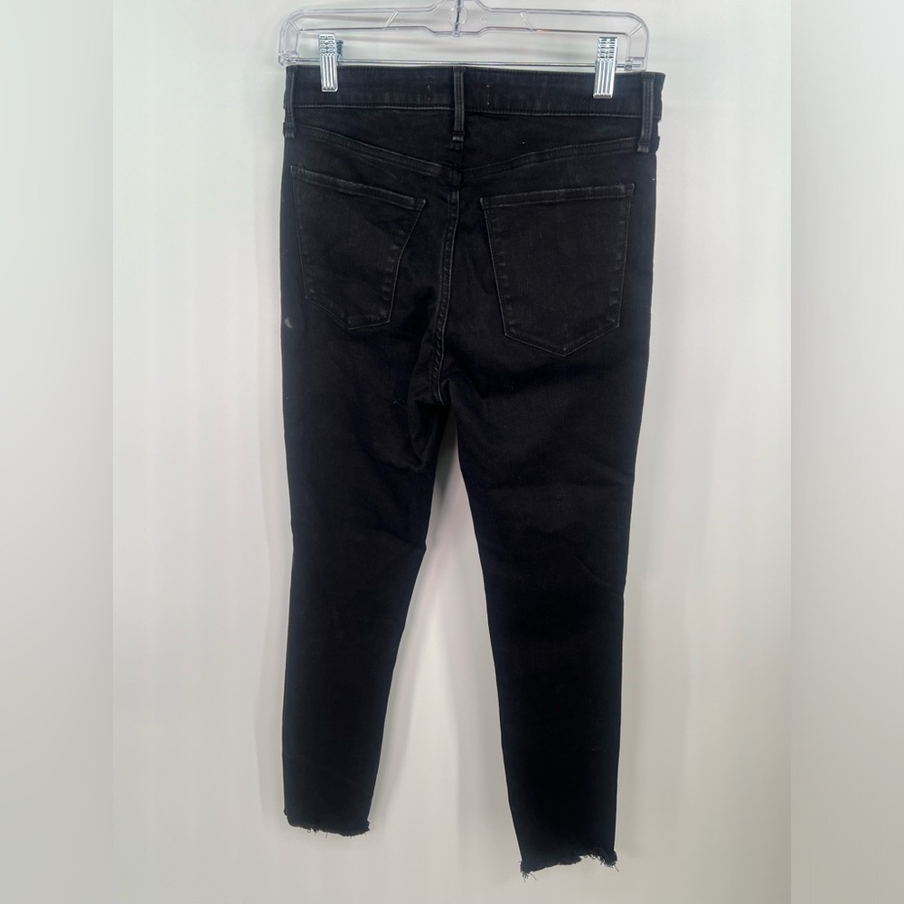 Abercrombie & Fitch black high rise super skinny ankle denim jeans rawhem 28 R - Picture 5 of 13